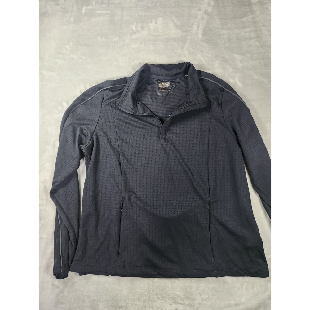 Mondetta Ladies' Performance Luxury Active ¼ Zip Long Sleeve‎ Top Black XXL